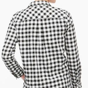 J.Crew flannel buffalo plaid popover shirt ~ Medium
